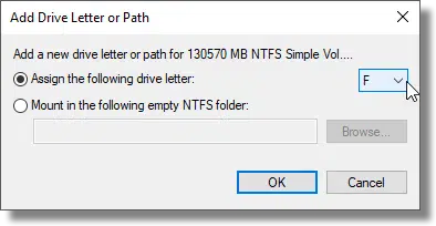 Add a Drive Letter
