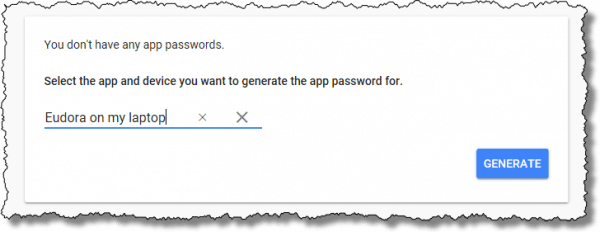 App password name