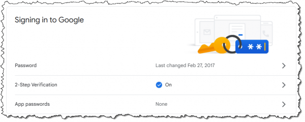 App passwords link.