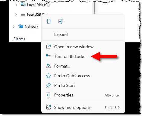 Turn on BitLocker