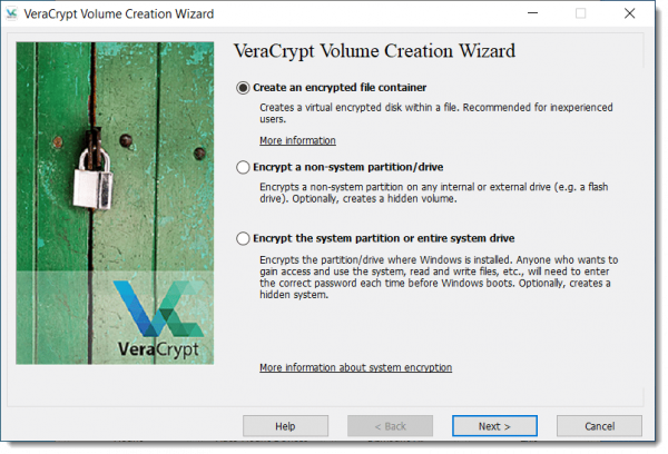 VeraCrypt create an encrypted file container.