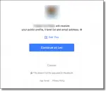 A Facebook Game App Requesting Permissions