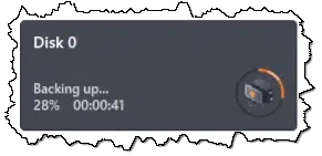 EaseUS Todo: Backup underway.