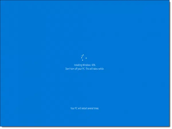 Resetting Windows continues.
