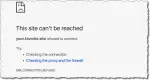 Site Can't Be Reached