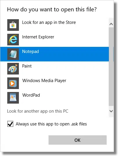 How do you want to open this file (more)