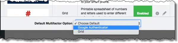 LastPass Default Two Factor Method