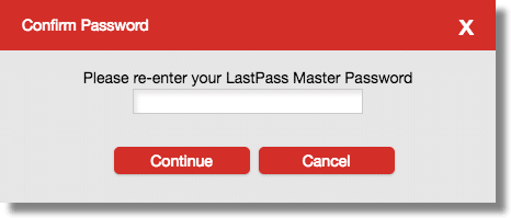 LastPass re-enter Master Password