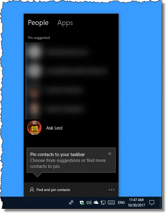 Pinned People Suggestions