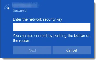 Entering a Wi-Fi Key