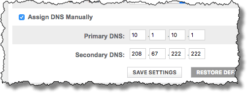 Asign DNS in Router