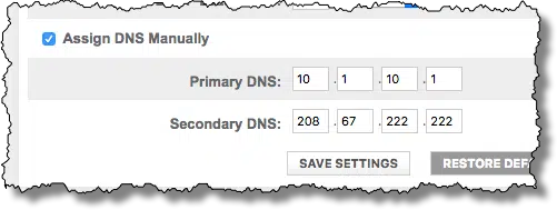 Asign DNS in Router