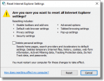 Reset Internet Explorer