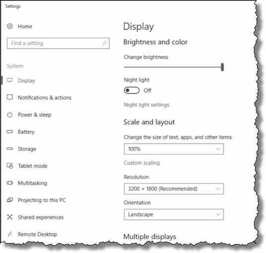 Display Settings