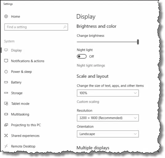 Display Settings