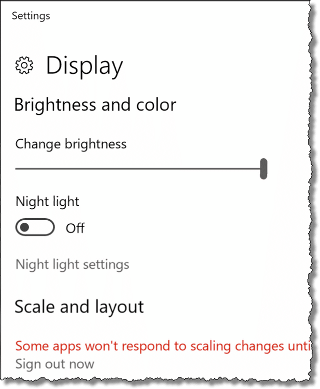 Scaled Settings