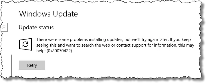 Windows Update Failed