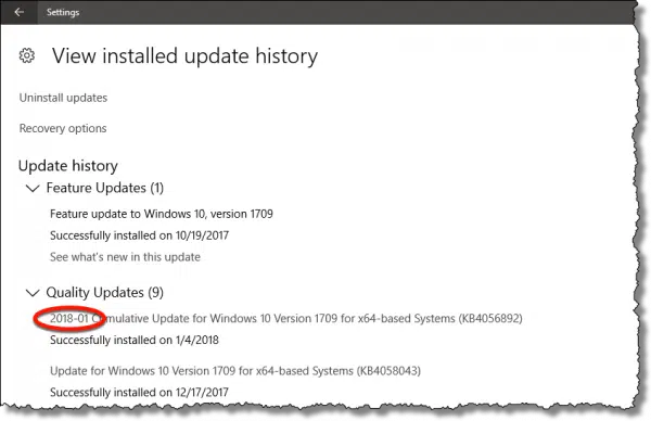 Update History