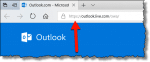 Outlook.com in the address bar