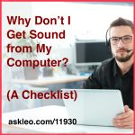 A checklist for sound on your computer