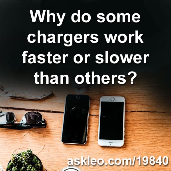 Why do some chargers work faster or slower than others?