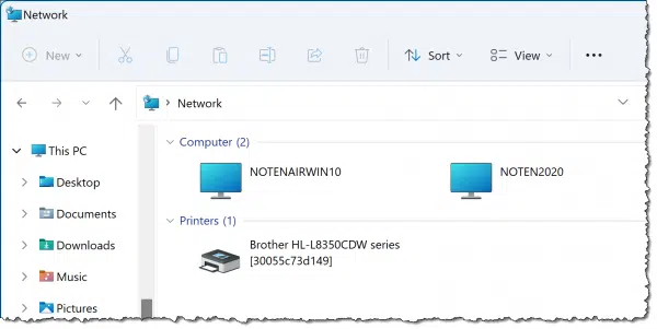 WIndows File Explorer: Network