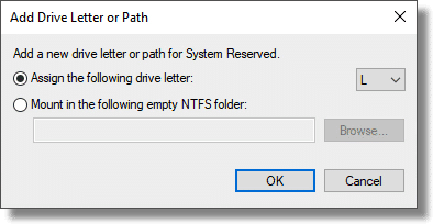 Add Drive Letter