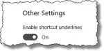 Enable shortcut underlines