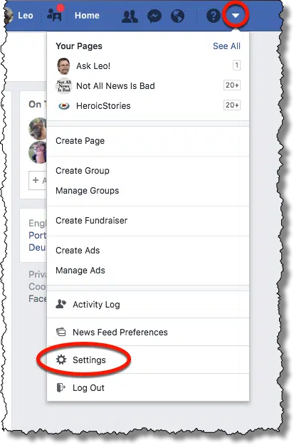 Facebook Settings