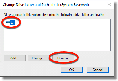 Remove Drive Letter