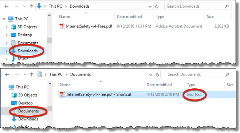 Shortcut Example