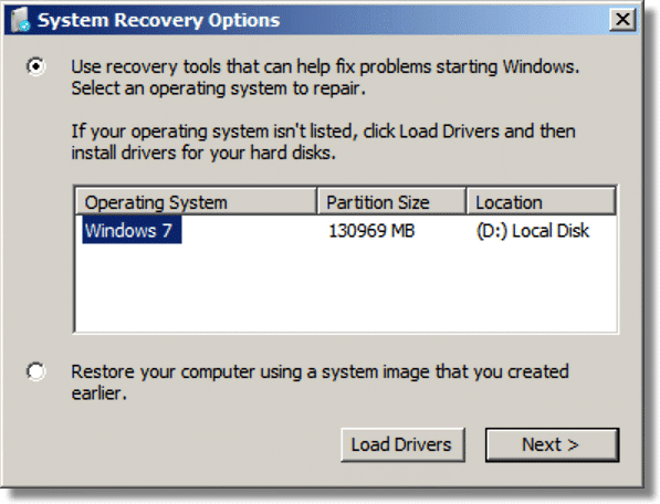 Select OS On Hard Disk