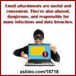 Email attachments are useful and convenient. They're also abused, dangerous, and responsible for many infections and data breaches.