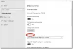 Time Zone in Windows 10