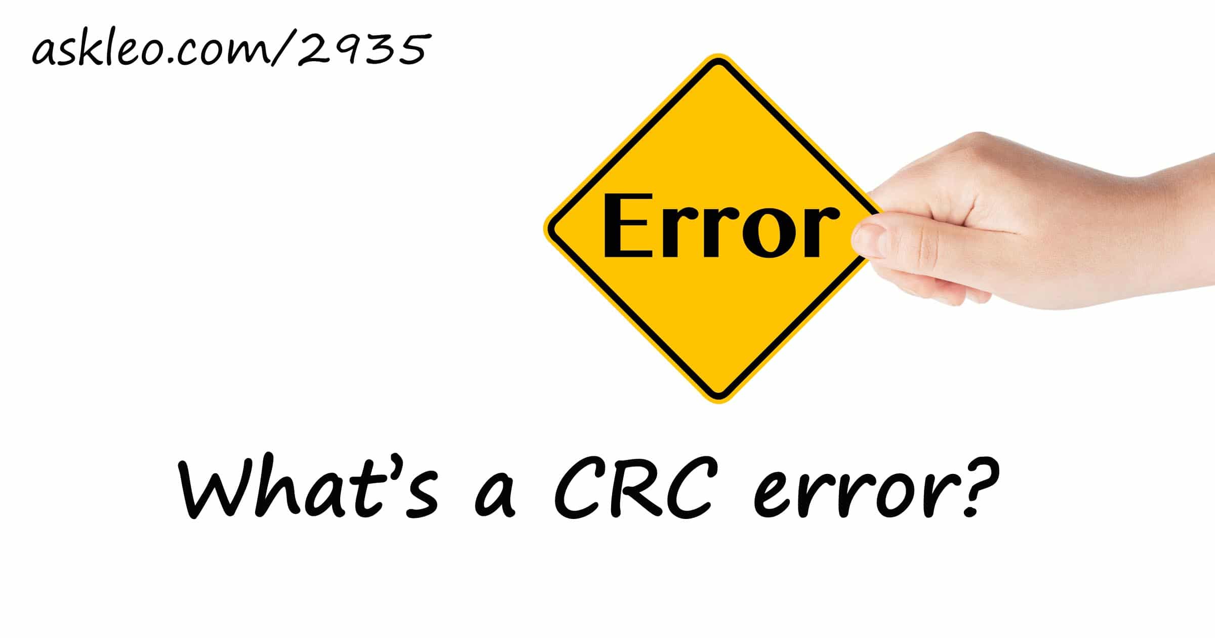 data error cyclic redundancy check error