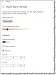 Windows 10 Nightlight Setting