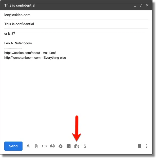 Composing a message