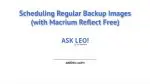 Scheduling Regular Backup Images