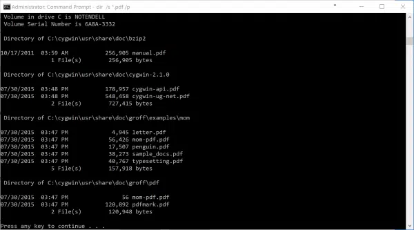 Command Line Search