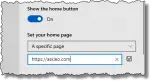 Show and set Home in Edge