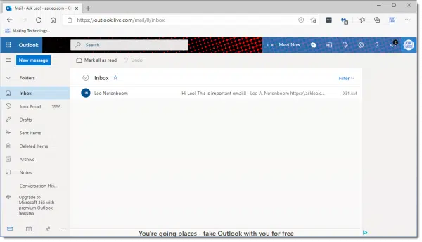 askleoexample@hotmail.com in outlook.com