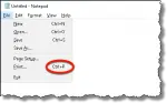 Print menu item with keystroke
