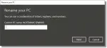 Rename PC