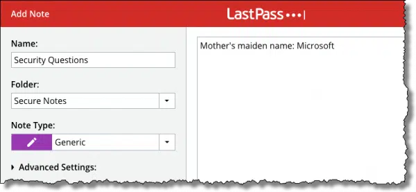 Secure Note