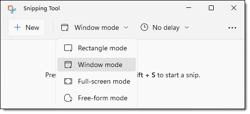 Windows 11 Snipping Tool.