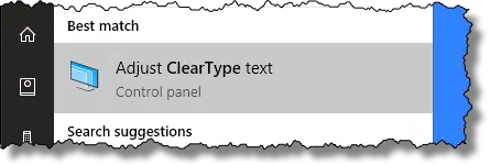 Adjust ClearType text