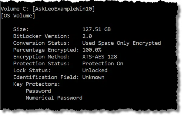 Encrypted hard drive example