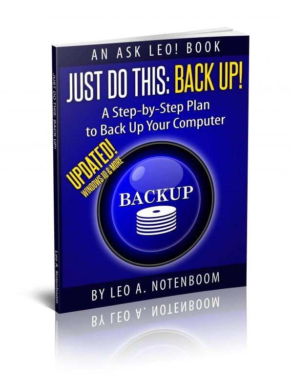 Just Do This: Back Up! - Updated