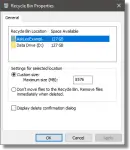Recycle Bin Properties