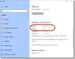 Windows 10 Edition in the About page